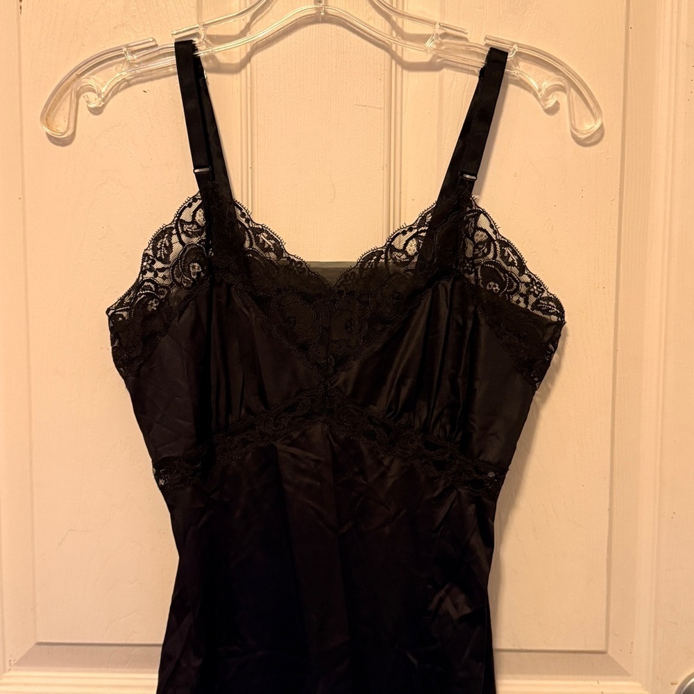 Vintage Gaymode Nylon Full Black Slip - Picture 7 of 8